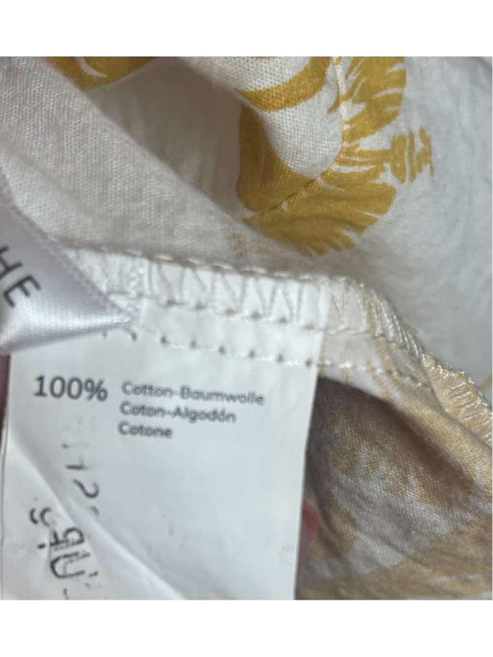 CUPSHE White/Yellow Floral Square Neck Puff Sleeve Smocked Cotton Midi Dress M - Picture 6 of 9